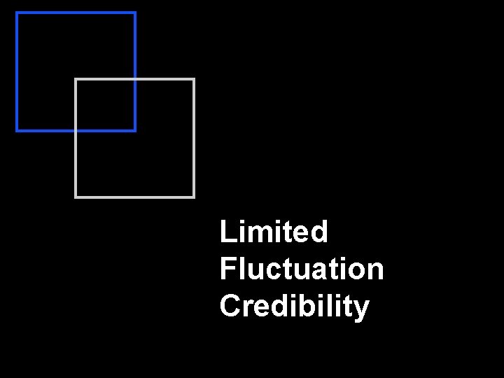 Limited Fluctuation Credibility 