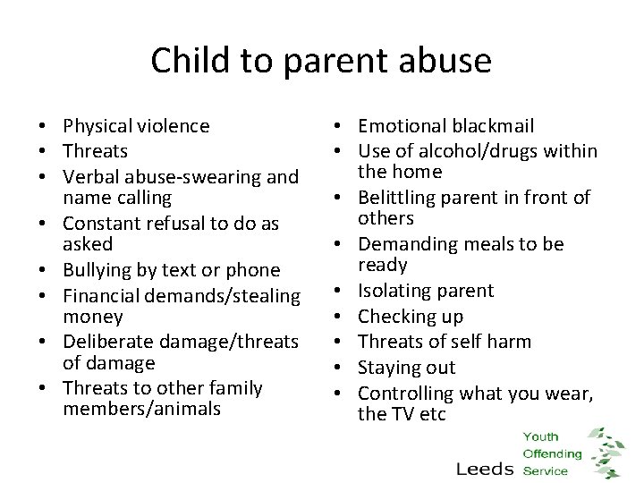 When family life hurts child to parent abuse