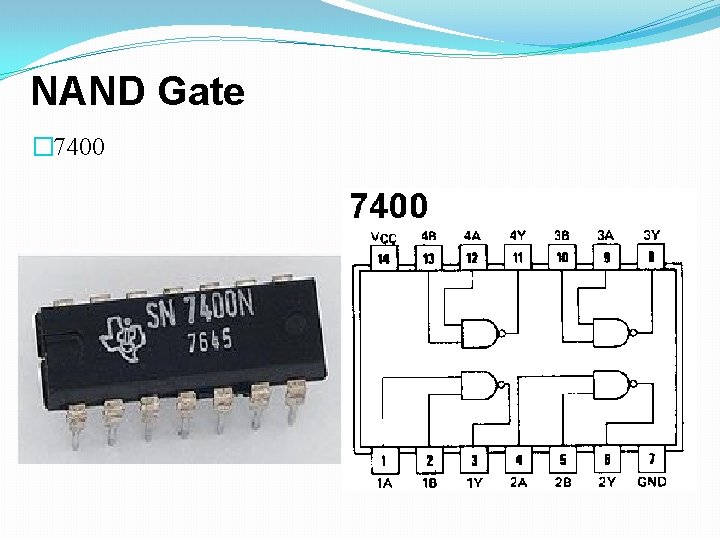 NAND Gate � 7400 NAND Gate � 7400