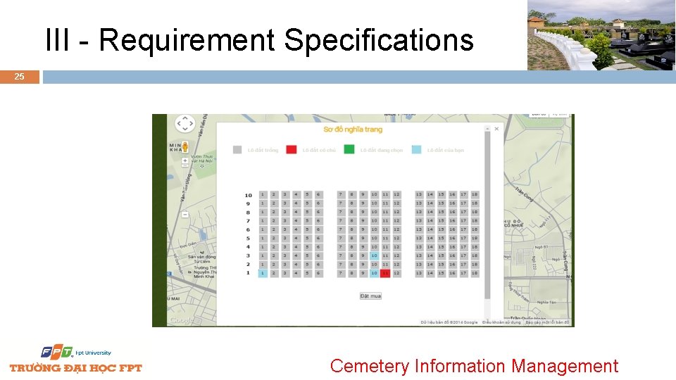 III - Requirement Specifications 25 Cemetery Information Management 