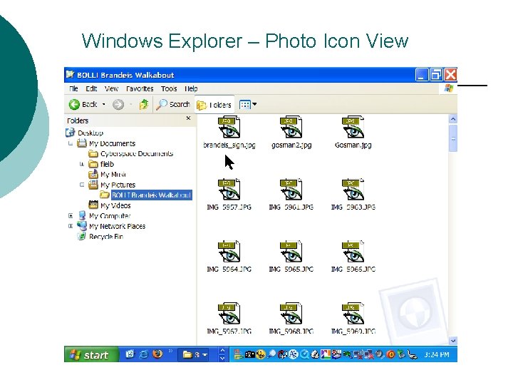 Windows Explorer – Photo Icon View 