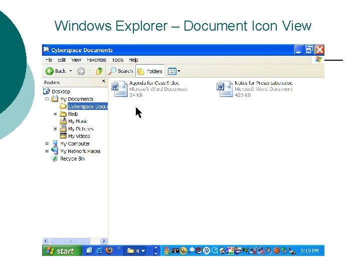 Windows Explorer – Document Icon View 