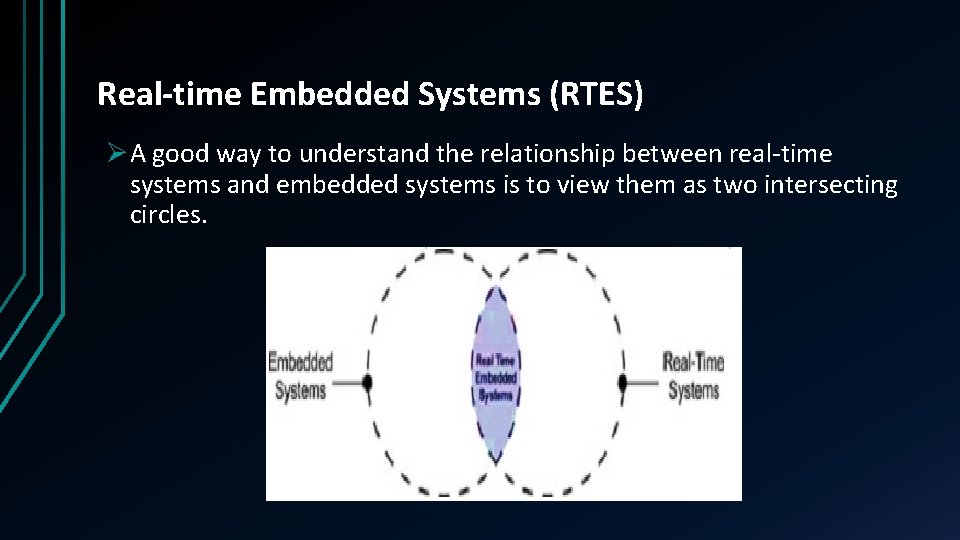 Real-time Embedded Systems (RTES) Ø A good way to understand the relationship between real-time