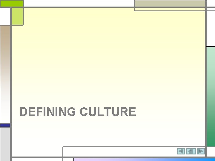 DEFINING CULTURE 
