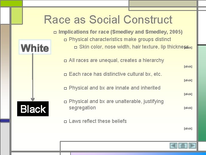 Race as Social Construct White □ Implications for race (Smedley and Smedley, 2005) □