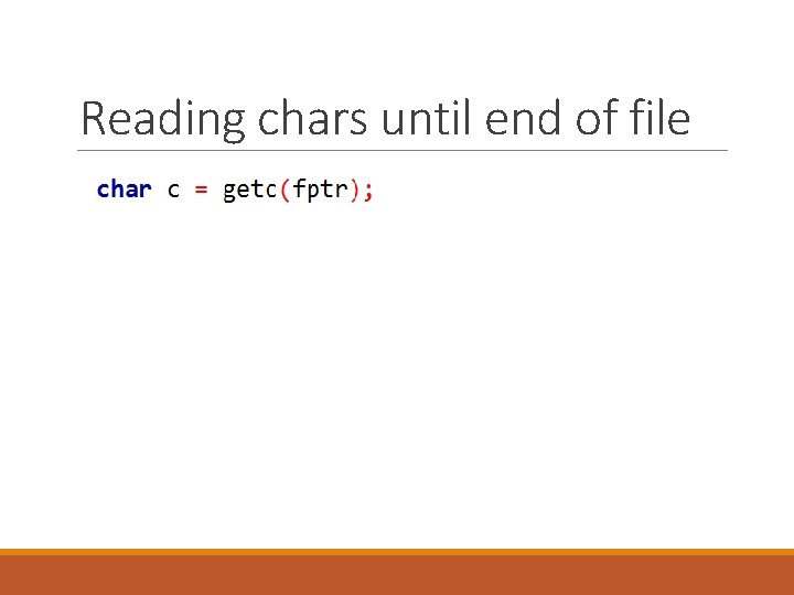 Reading chars until end of file 