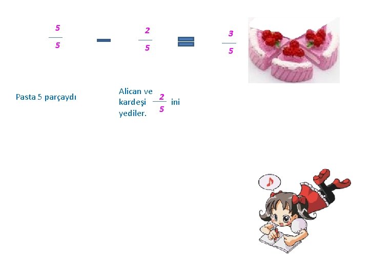 5 2 3 5 5 5 Pasta 5 parçaydı Alican ve 2 kardeşi ini