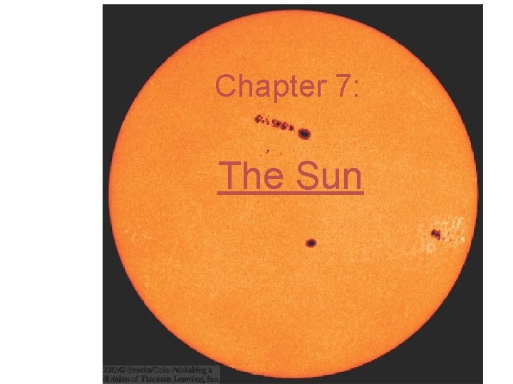 Chapter 7: The Sun 