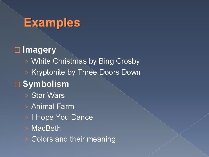 Examples � Imagery › White Christmas by Bing Crosby › Kryptonite by Three Doors