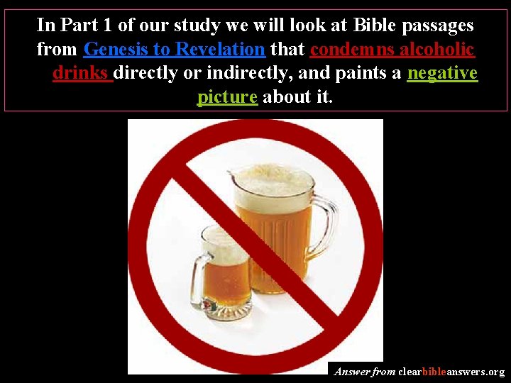 In Part 1 of our study we will look at Bible passages from Genesis