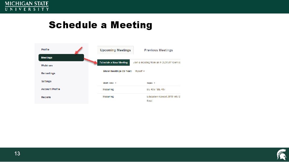 Schedule a Meeting 13 