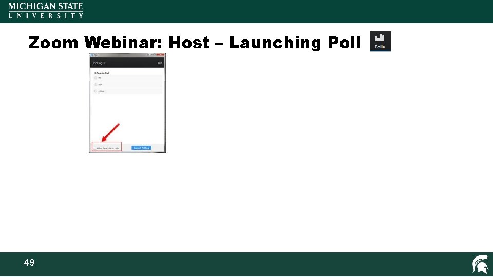 Zoom Webinar: Host – Launching Poll 49 