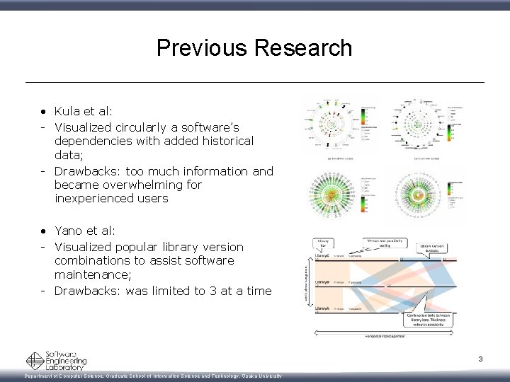 Previous Research • Kula et al: - Visualized circularly a software’s dependencies with added