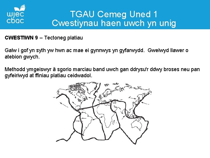 TGAU Cemeg Uned 1 Cwestiynau haen uwch yn unig Manylion 9 Cyswllt CWESTIWN –