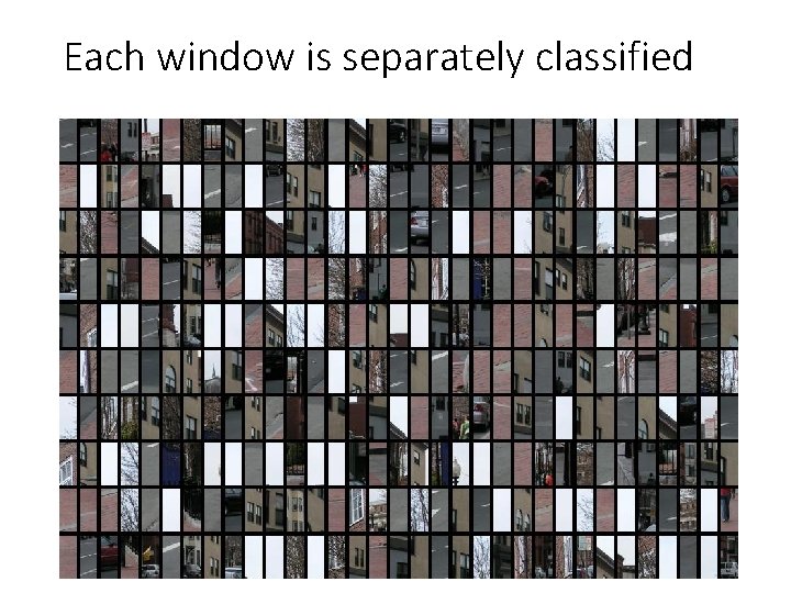 Each window is separately classified 