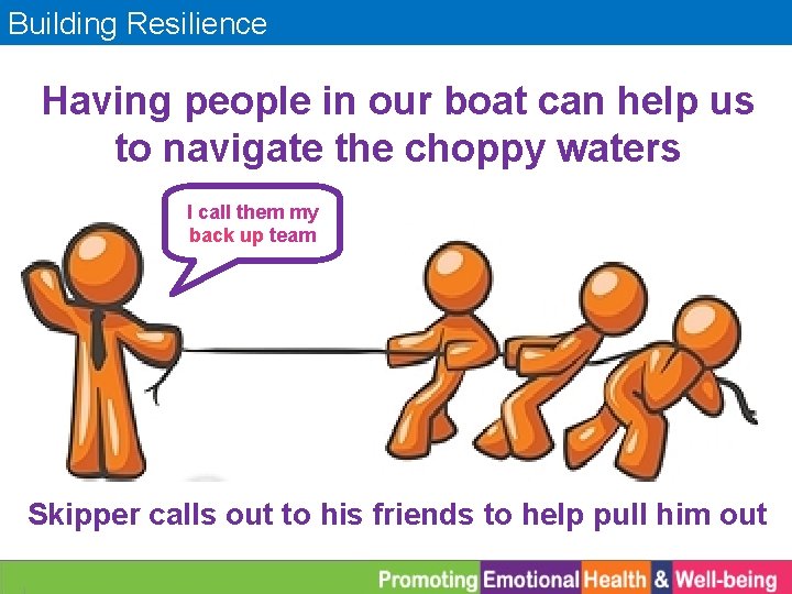 Building Resilience Having people in our boat can help us to navigate the choppy