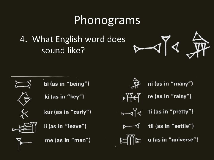 Phonograms 4. What English word does sound like? 