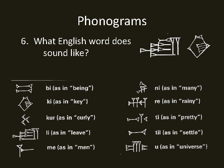 Phonograms 6. What English word does sound like? 