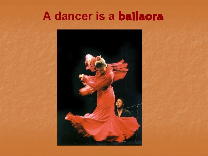 A dancer is a bailaora 