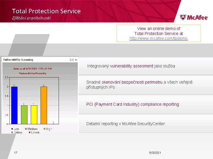 Total Protection Service Zjištění zranitelností View an online demo of Total Protection Service at