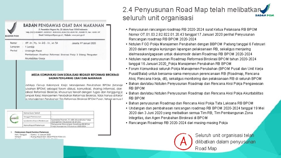 2. 4 Penyusunan Road Map telah melibatkan seluruh unit organisasi • Penyusunan rancangan roadmap