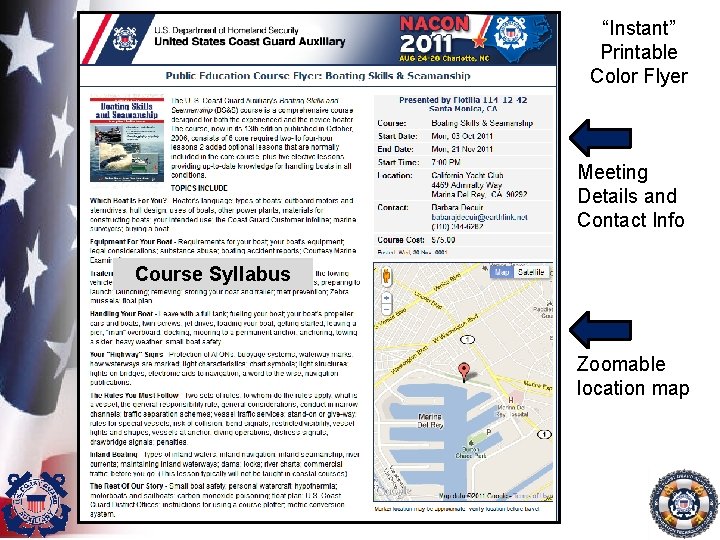 “Instant” Printable Color Flyer Meeting Details and Contact Info Course Syllabus Zoomable location map