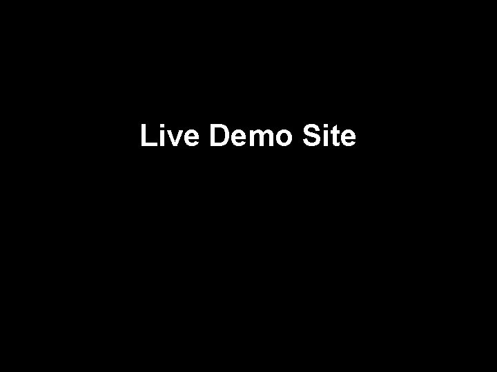 Live Demo Site 