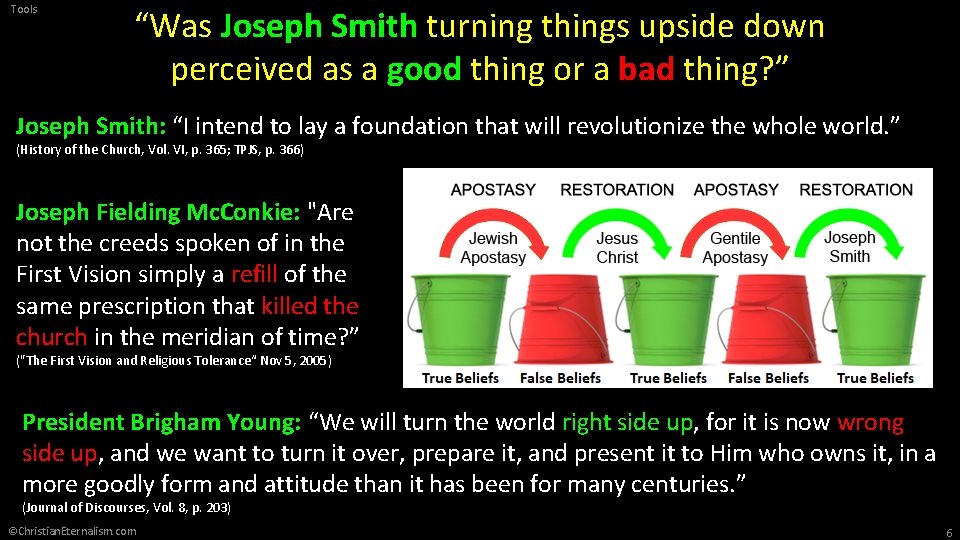 Tools “Was Joseph Smith turning things upside down perceived as a good thing or