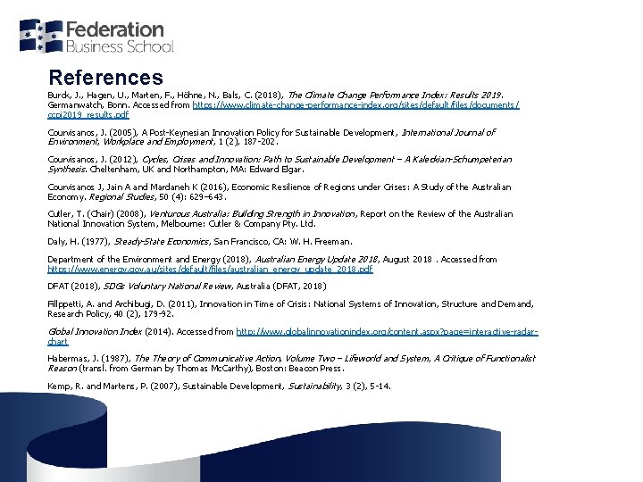 References Burck, J. , Hagen, U. , Marten, F. , Höhne, N. , Bals,
