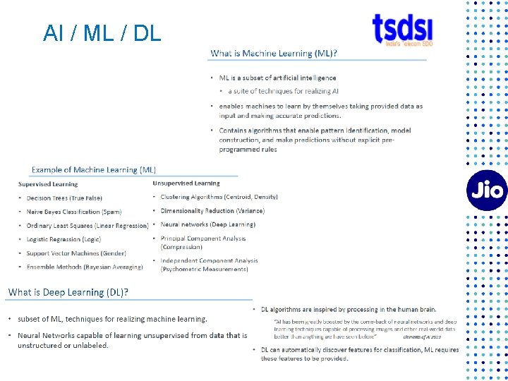 AI / ML / DL 