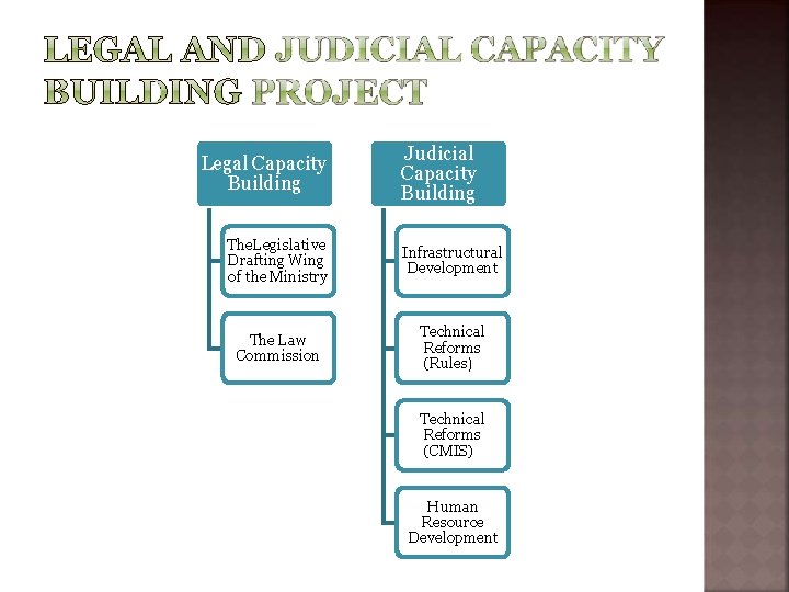 Legal Capacity Building Judicial Capacity Building The. Legislative Drafting Wing of the Ministry Infrastructural