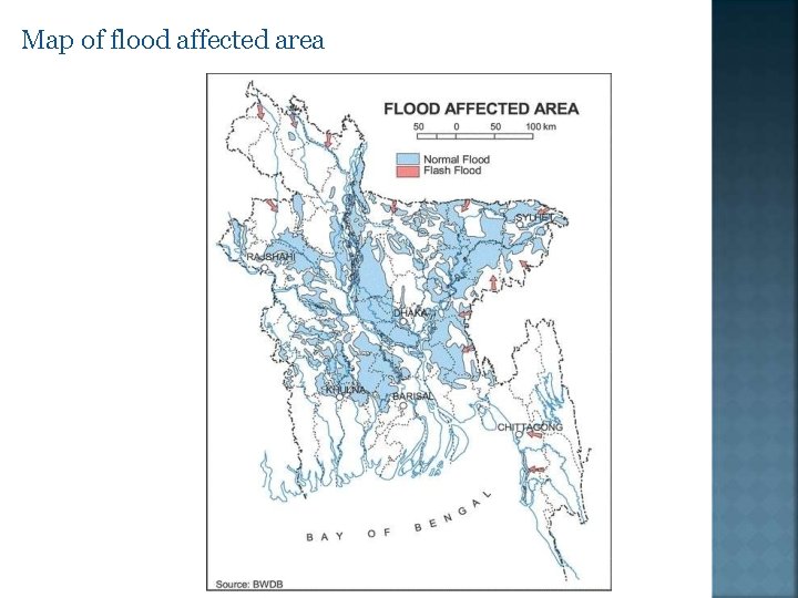 Map of flood affected area 