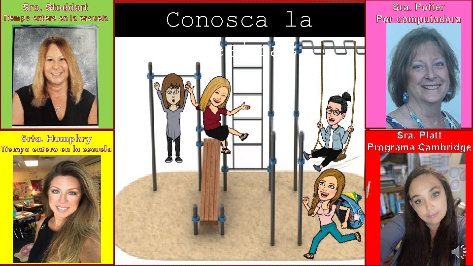 Sra. Stoddart Tiempo entero en la escuela Srta. Humphry Tiempo entero en la escuela