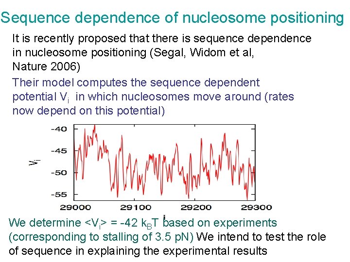 Sequence dependence of nucleosome positioning It is recently proposed that there is sequence dependence