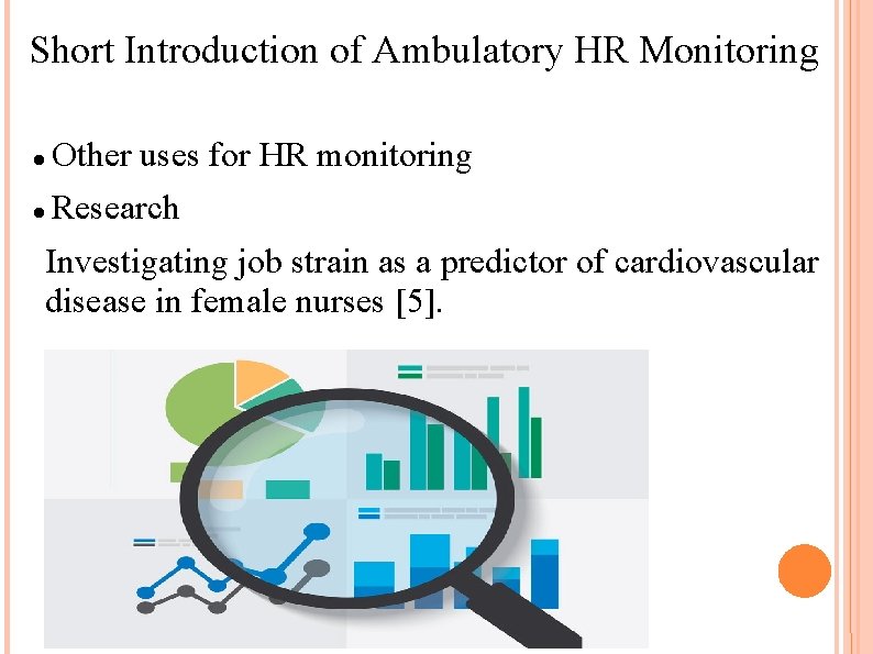 Short Introduction of Ambulatory HR Monitoring Other uses for HR monitoring Research Investigating job