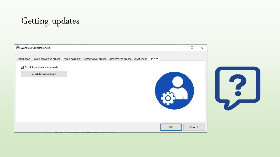 Getting updates 