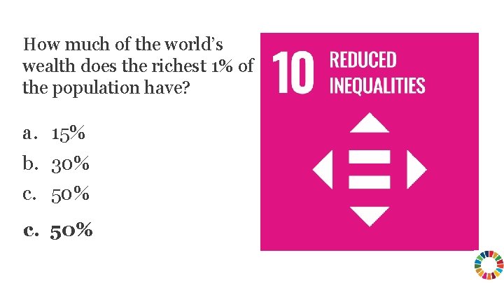 How much of the world’s wealth does the richest 1% of the population have?