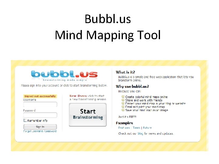 Bubbl. us Mind Mapping Tool 