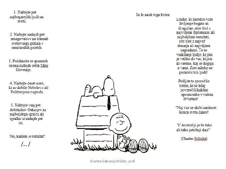 /… / Branka Gabrenja Müller, prof. 