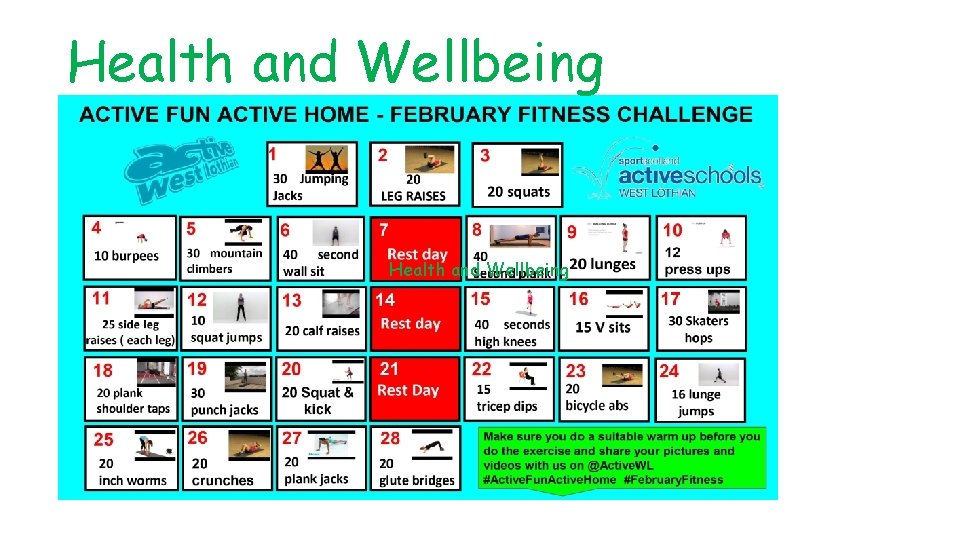 Health and Wellbeing 