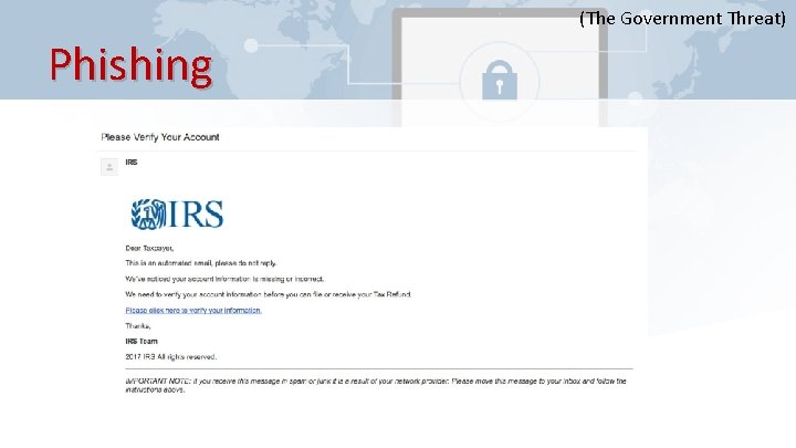 (The Government Threat) Phishing 