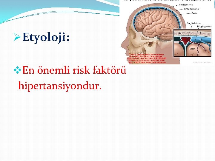 ØEtyoloji: v. En önemli risk faktörü hipertansiyondur. 