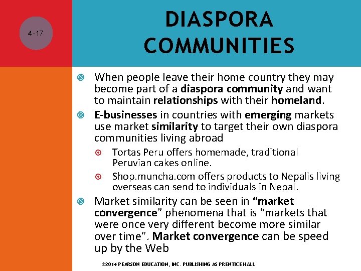 DIASPORA COMMUNITIES 4 -17 When people leave their home country they may become part