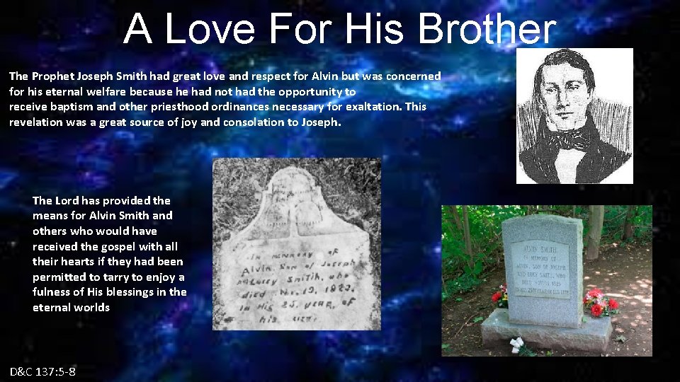 A Love For His Brother The Prophet Joseph Smith had great love and respect