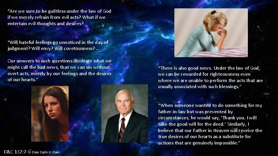 “Are we sure to be guiltless under the law of God if we merely