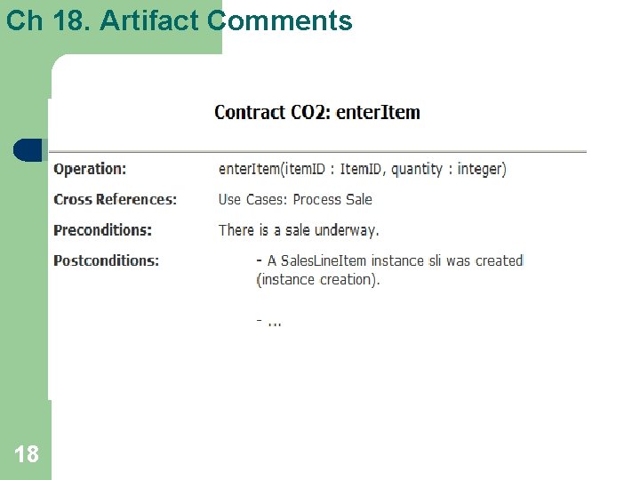 Ch 18. Artifact Comments 18 Ch 18. Artifact Comments 18