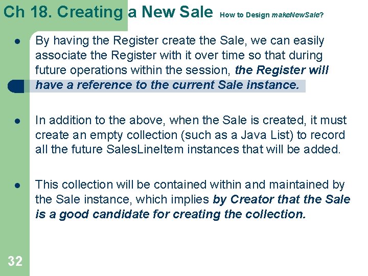 Ch 18. Creating a New Sale How to Design make. New. Sale? l By Ch 18. Creating a New Sale How to Design make. New. Sale? l By