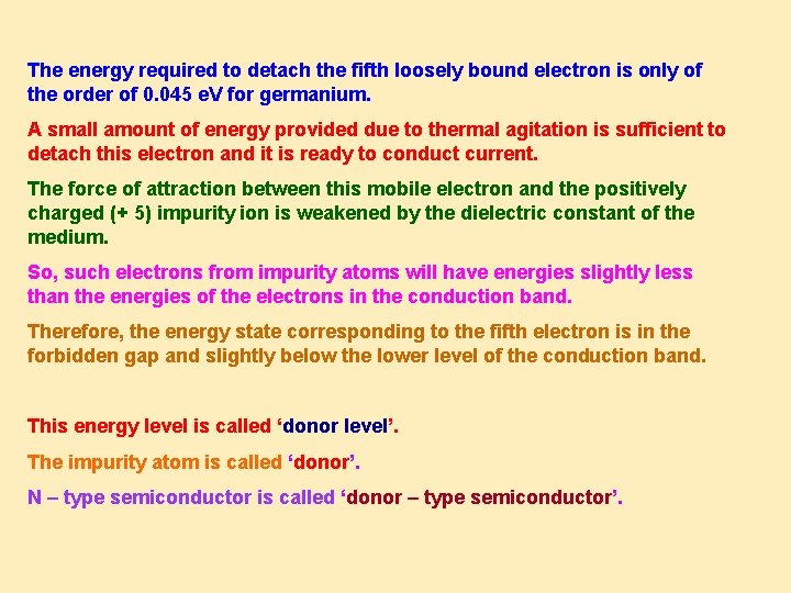The energy required to detach the fifth loosely bound electron is only of the