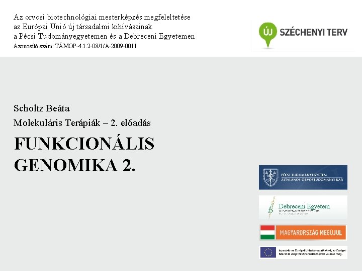 Az orvosi biotechnológiai mesterképzés megfeleltetése az Európai Unió új társadalmi kihívásainak a Pécsi Tudományegyetemen