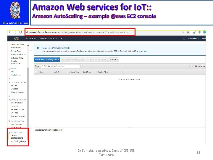 Amazon Web services for Io. T: : Amazon Auto. Scaling – example @aws EC